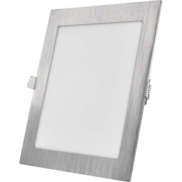 Plafoniera LED da incasso NEXXO LED/18W/230V 3000/3500/4000K argento 22,5x22,5 cm