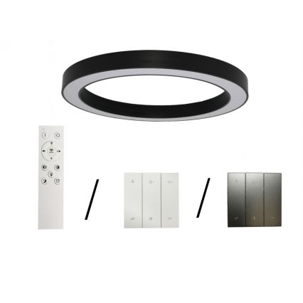 Plafoniera LED da soffitto 115 W, 230 V, 3000/4000/6500 K, Ø 120 cm, nera