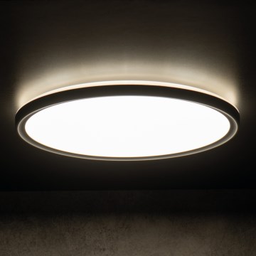 Plafoniera LED da soffitto AZPO LED/22W/230V 3000/4000/6000K Ø 42 cm IP54 nero