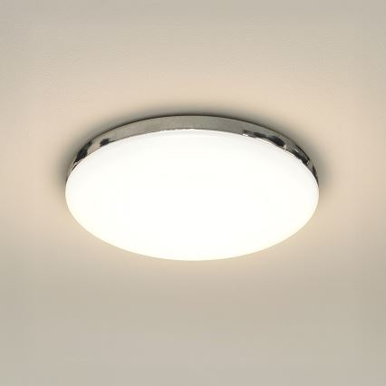 Plafoniera LED da soffitto per bagno MAYA, 15W LED, 230V, Ø 33 cm, IP44, cromo lucido