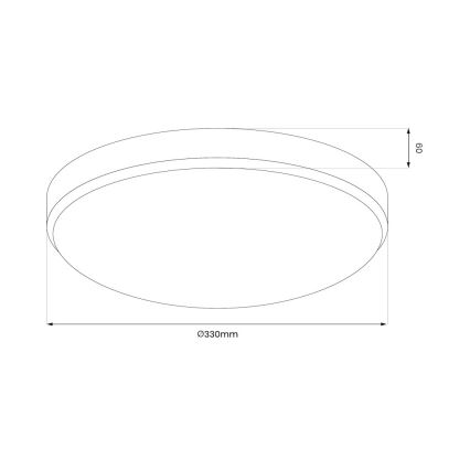 Plafoniera LED da soffitto per bagno MAYA, 15W LED, 230V, Ø 33 cm, IP44, cromo lucido