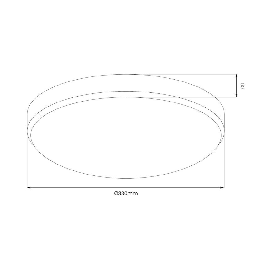 Plafoniera LED da soffitto per bagno MAYA, 15W LED, 230V, Ø 33 cm, IP44, cromo lucido