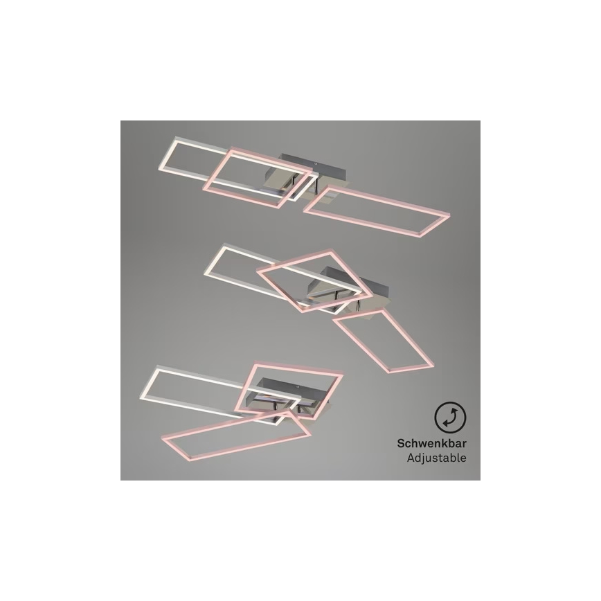 Plafoniera LED dimmerabile 42W/230V 3000K cromo opaco