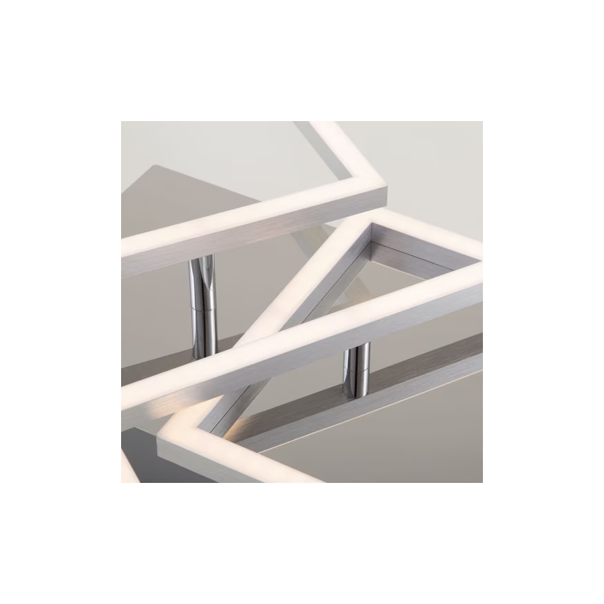 Plafoniera LED dimmerabile 42W/230V 3000K cromo opaco