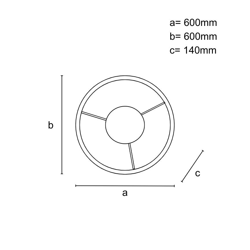 Plafoniera LED dimmerabile 55W/230V 3000-6500K + telecomando