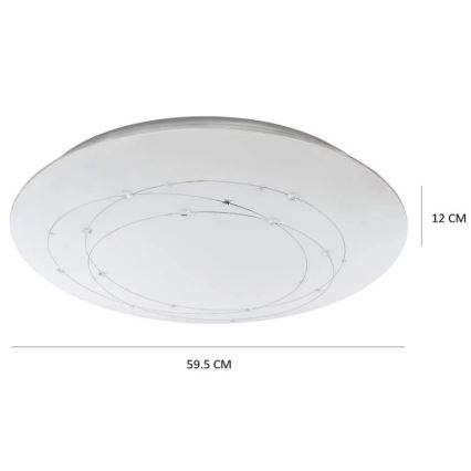 Plafoniera LED dimmerabile ATRIA telecomandata LED/48W/230V