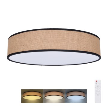 Plafoniera LED dimmerabile BROWNIE LED/48W/230V 3000-6500K marrone diametro 40 cm + telecomando