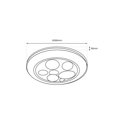 Plafoniera LED dimmerabile BUBBLES LED/30W/230V 3000-6000K + telecomando