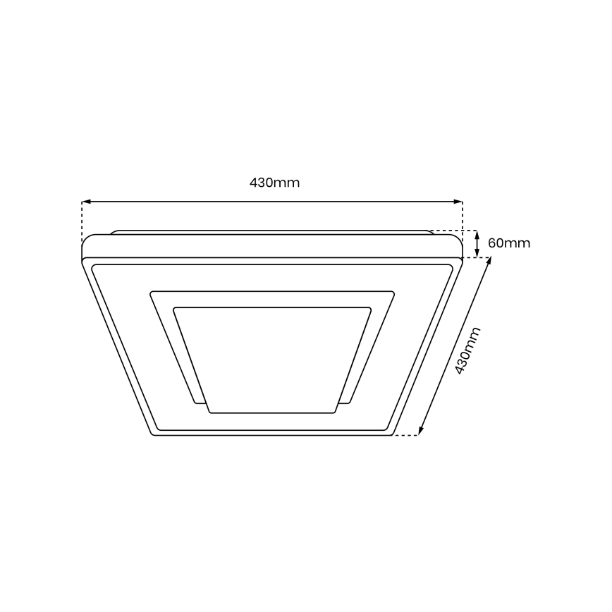 Plafoniera LED dimmerabile CAMERON LED/38W/230V 3000-6000K + telecomando