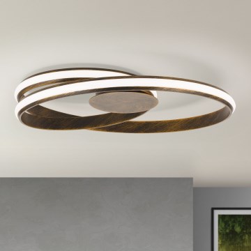 Plafoniera LED dimmerabile CIRCUS LED/30W/230V marrone/patina