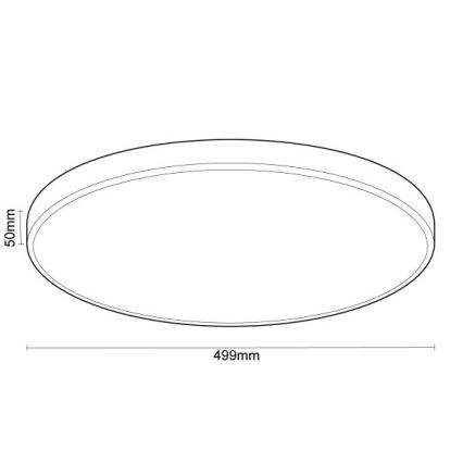 Plafoniera LED dimmerabile con controllo vocale OPAL LED/48W/230V 2700-6500K nero + telecomando
