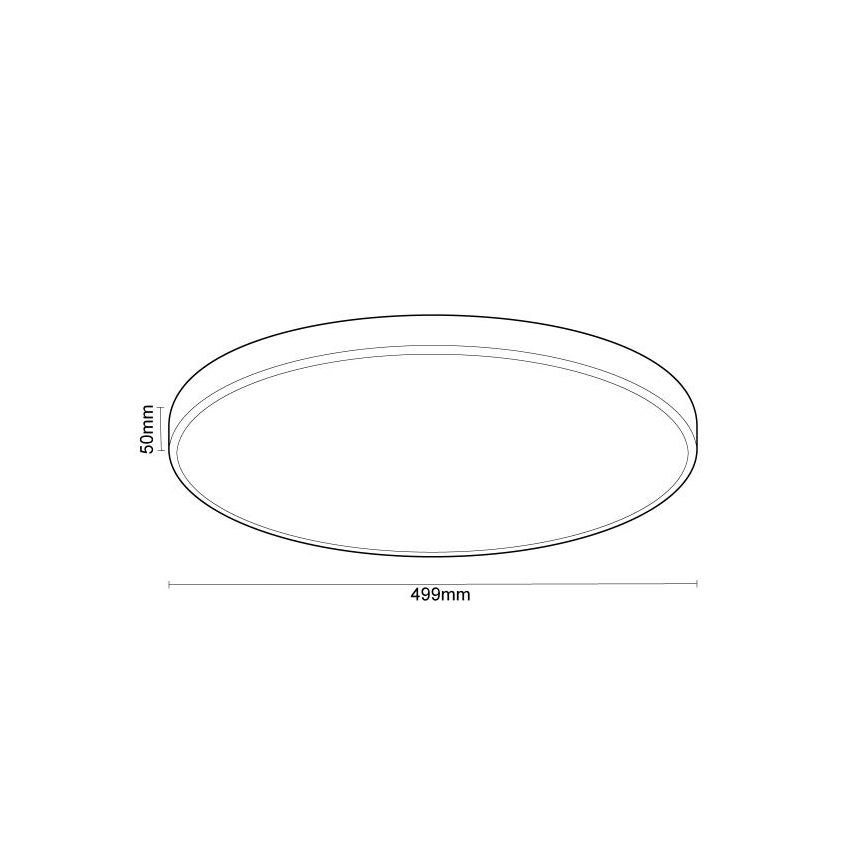 Plafoniera LED dimmerabile con controllo vocale OPAL LED/48W/230V 2700-6500K nero + telecomando