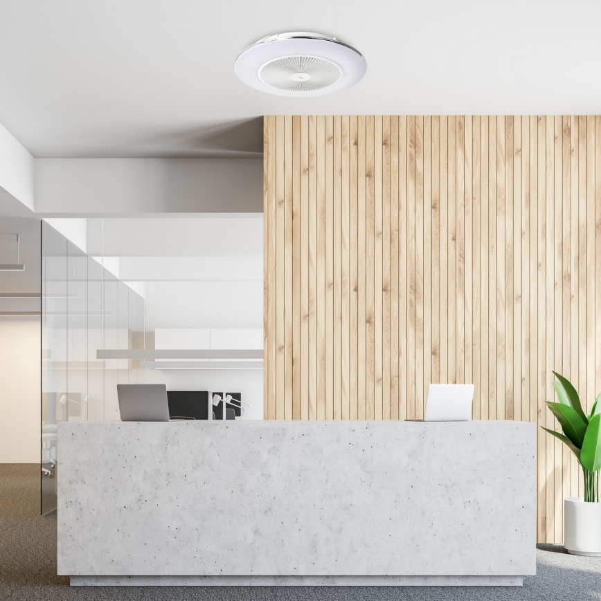Plafoniera LED dimmerabile con ventilatore ARIA LED/38W/230V 3000-6000K bianco + telecomando