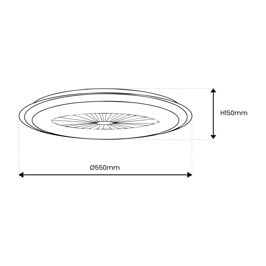 Plafoniera LED dimmerabile con ventilatore ARIA LED/38W/230V 3000-6000K bianco + telecomando
