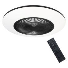 Plafoniera LED dimmerabile con ventilatore ARIA LED/38W/230V nero/bianco + telecomando