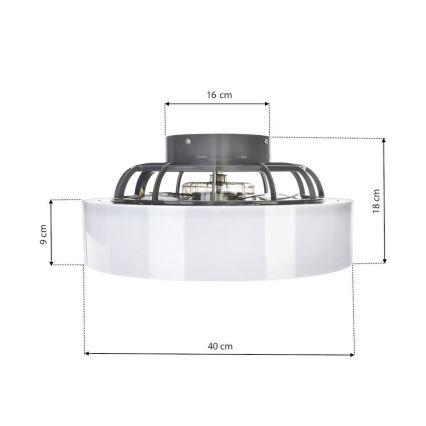 Plafoniera LED dimmerabile con ventilatore LED/45W/230V