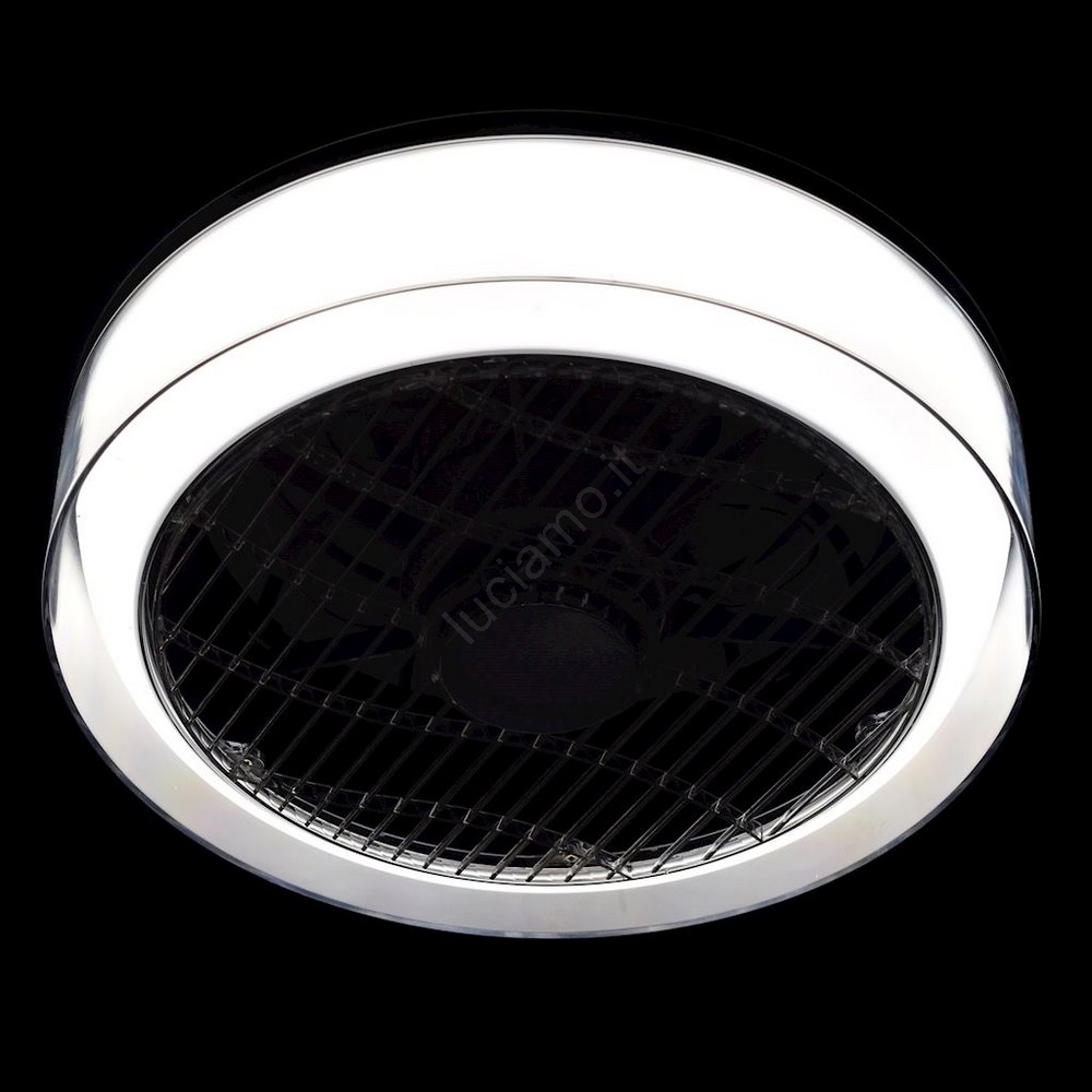 HAMKGG Ventilatore A Soffitto Con Luce LED 45W - Plafoniera Dimmerabile Con Telecomando, 3 Velocità, Silenzioso, A++ - Diametro 50 Cm, Per Soggiorno, Camera Da Letto