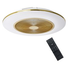 Plafoniera LED dimmerabile con ventola ARIA LED/38W/230V 3000-6000K oro + telecomando