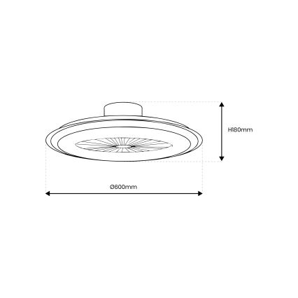 Plafoniera LED dimmerabile con ventilatore ZONDA LED/48W/230V 3000-6000K bianco + telecomando