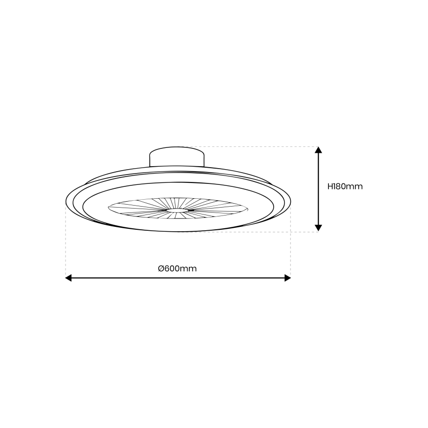 Plafoniera LED dimmerabile con ventilatore ZONDA LED/48W/230V 3000-6000K bianco + telecomando