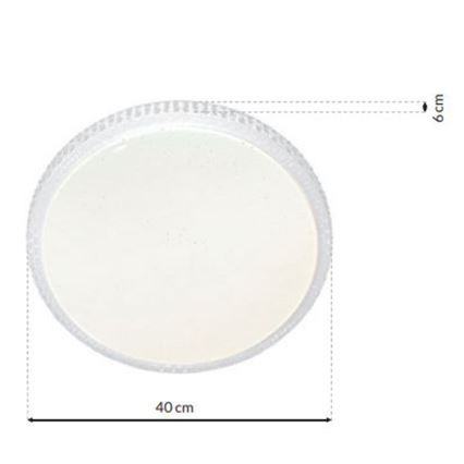 Plafoniera LED dimmerabile CRUZ LED/40W/230V 2000lm + telecomando