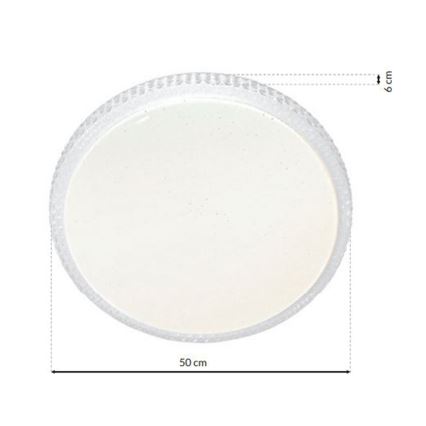 Plafoniera LED dimmerabile CRUZ con telecomando LED/66W/230V 3300lm