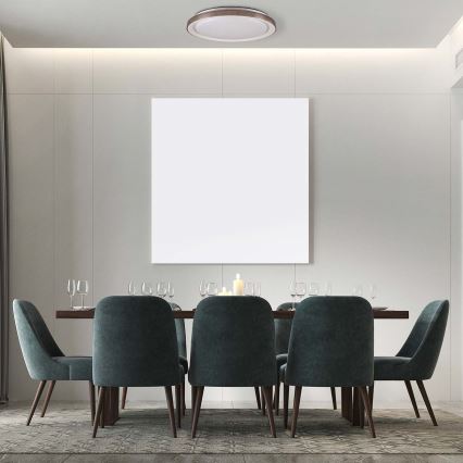 Plafoniera LED dimmerabile da bagno GRAŻYNA LED/72W/230V 3000-6000K diametro 51 cm IP44 grigio + telecomando