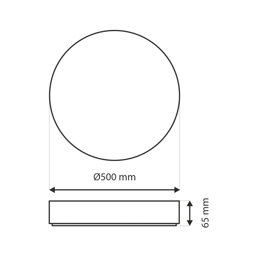 Plafoniera LED dimmerabile DRINA LED/36W/230V 2700-6500K diametro 50 cm + telecomando
