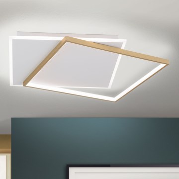 Plafoniera LED dimmerabile EMANUEL LED/50W/230V bianco/oro