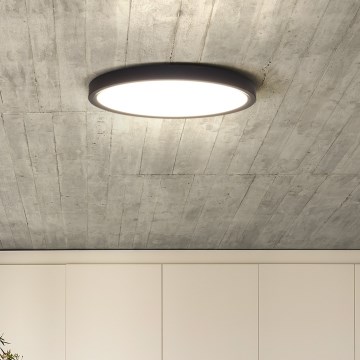 Plafoniera LED dimmerabile ESTELA LED/36W/230V diametro 30 cm nero + telecomando