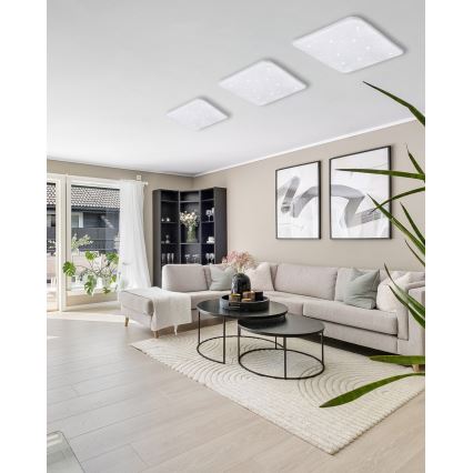 Plafoniera LED dimmerabile FLORA LED/36W/230V 2700-6500K 43x43 cm + telecomando