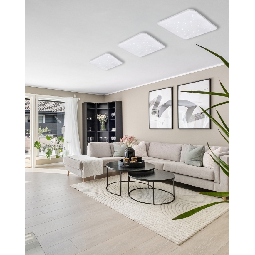 Plafoniera LED dimmerabile FLORA LED/36W/230V 2700-6500K 43x43 cm + telecomando