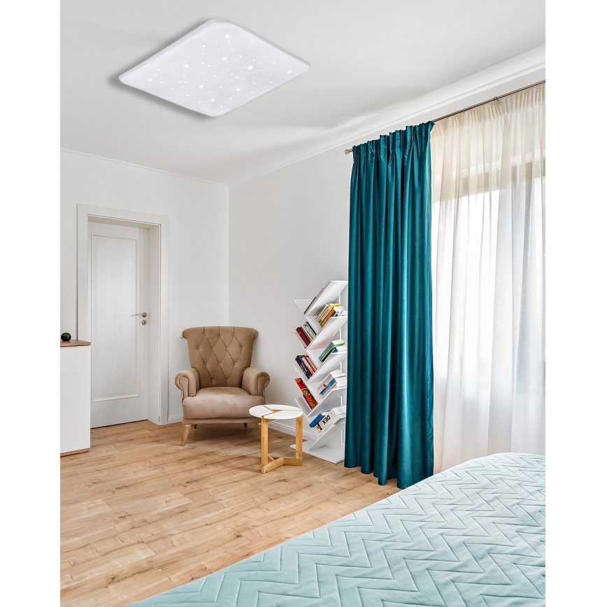 Plafoniera LED dimmerabile FLORA LED/60W/230V 2700-6500K 53x53 cm + telecomando