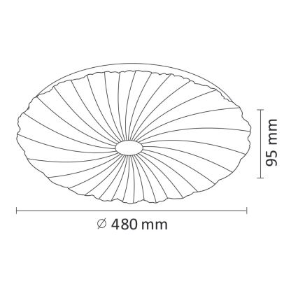 Plafoniera LED dimmerabile FLOWER LED/36W/230V + Telecomando