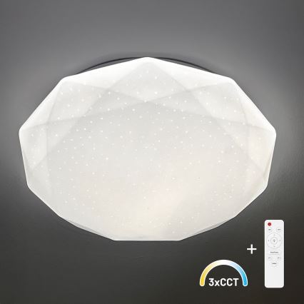 Plafoniera dimmerabile a LED HEX, 72 W, 230 V, 3000-6000 K, Ø 50 cm, bianco, con telecomando