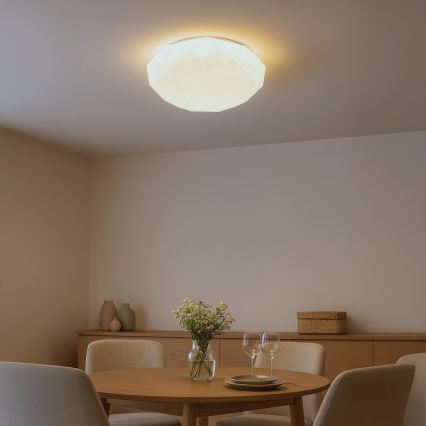 Plafoniera dimmerabile a LED HEX, 72 W, 230 V, 3000-6000 K, Ø 50 cm, bianco, con telecomando