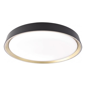 Plafoniera LED dimmerabile ILVI 45W/230V 2700-6500K Ø 50 cm nero/ottone + telecomando