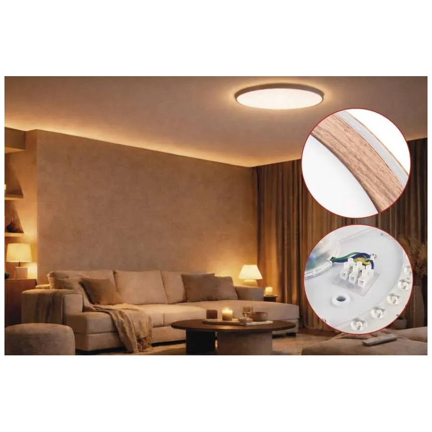Plafoniera dimmerabile a LED ILVI LED/30W/230V 2700-6500K Ø 40 cm beige + telecomando