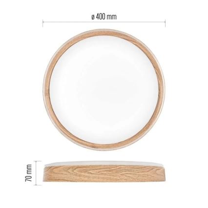 Plafoniera dimmerabile a LED ILVI LED/30W/230V 2700-6500K Ø 40 cm beige + telecomando