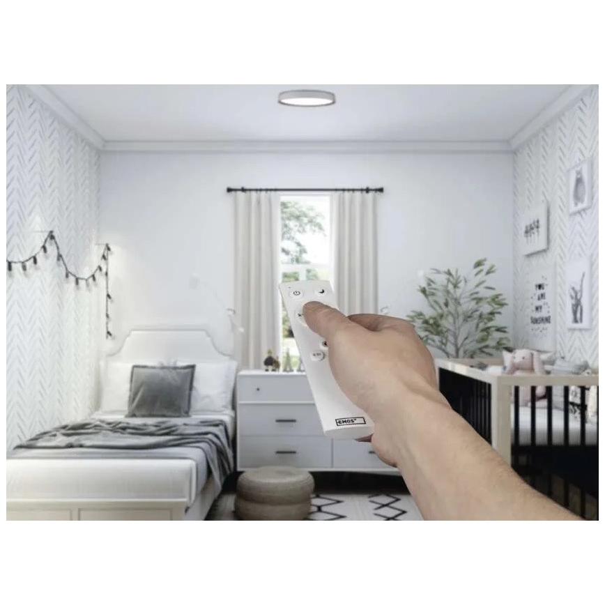 Lampada da soffitto LED dimmerabile ILVI LED/30W/230V 2700-6500K Ø 40 cm bianco/beige + telecomando