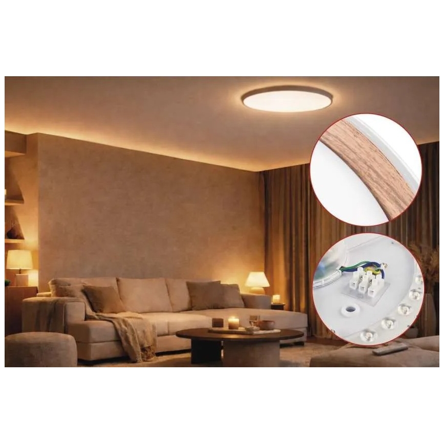 Lampada da soffitto LED dimmerabile ILVI LED/30W/230V 2700-6500K Ø 40 cm bianco/beige + telecomando