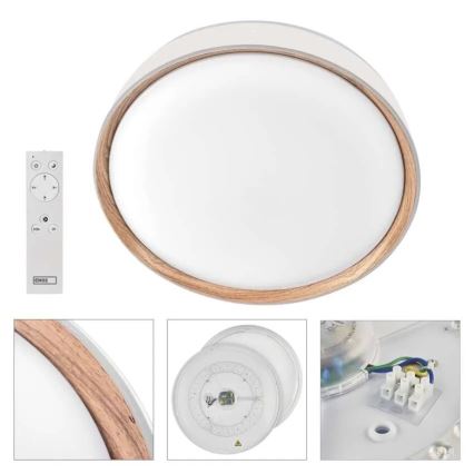 Lampada da soffitto LED dimmerabile ILVI LED/30W/230V 2700-6500K Ø 40 cm bianco/beige + telecomando