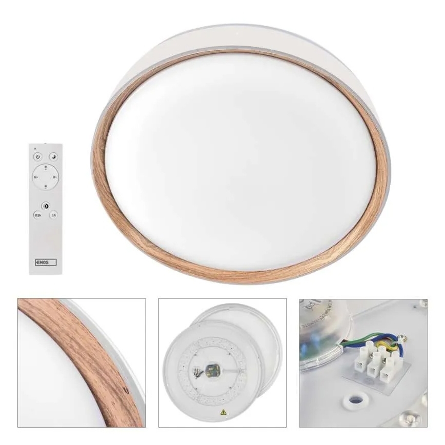 Lampada da soffitto LED dimmerabile ILVI LED/30W/230V 2700-6500K Ø 40 cm bianco/beige + telecomando