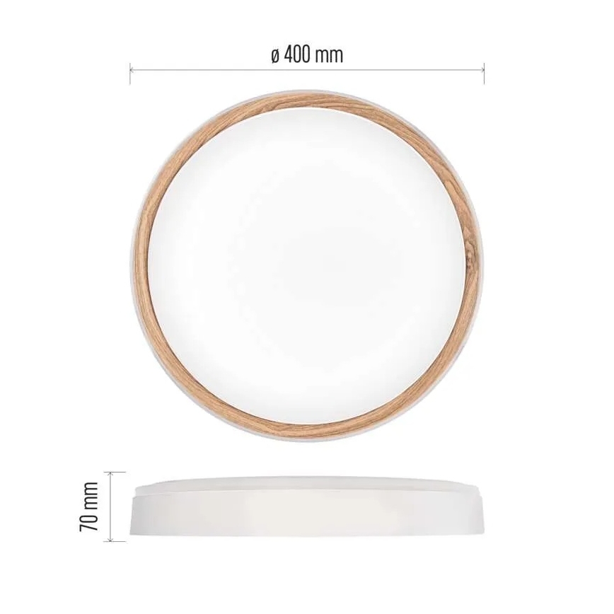 Lampada da soffitto LED dimmerabile ILVI LED/30W/230V 2700-6500K Ø 40 cm bianco/beige + telecomando