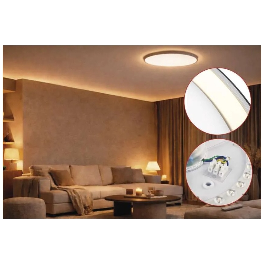 Plafoniera LED dimmerabile ILVI LED/30W/230V 2700-6500K Ø 40 cm nero/ottone + telecomando