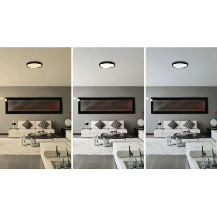 Plafoniera LED dimmerabile ILVI LED/30W/230V 2700-6500K Ø 40 cm nero/ottone + telecomando