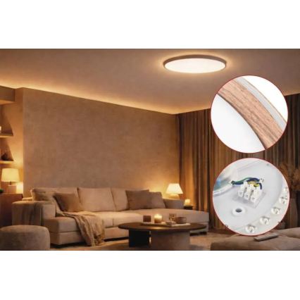 Plafoniera LED dimmerabile ILVI LED/45W/230V 2700-6500K Ø 50 cm beige + telecomando