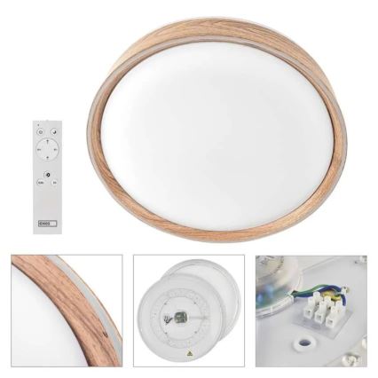 Plafoniera LED dimmerabile ILVI LED/45W/230V 2700-6500K Ø 50 cm beige + telecomando