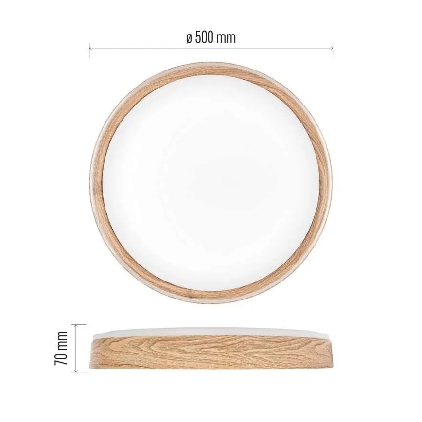 Plafoniera LED dimmerabile ILVI LED/45W/230V 2700-6500K Ø 50 cm beige + telecomando