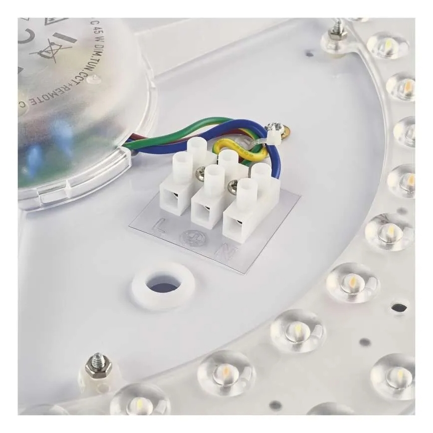 Plafoniera LED dimmerabile ILVI 45W/230V 2700-6500K Ø 50 cm nero/ottone + telecomando
